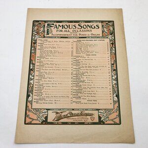 Famous Songs For All Occasions Come When the Soft Twilight Falls 1906